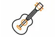 Aula de ukulele na Escola de Música Groove
