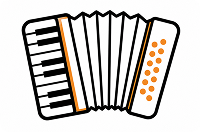 Aula de acordeon na Escola de Música Groove