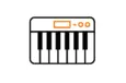Aula de teclado na Escola de Música Groove
