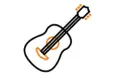 Aula de violão na Escola de Música Groove